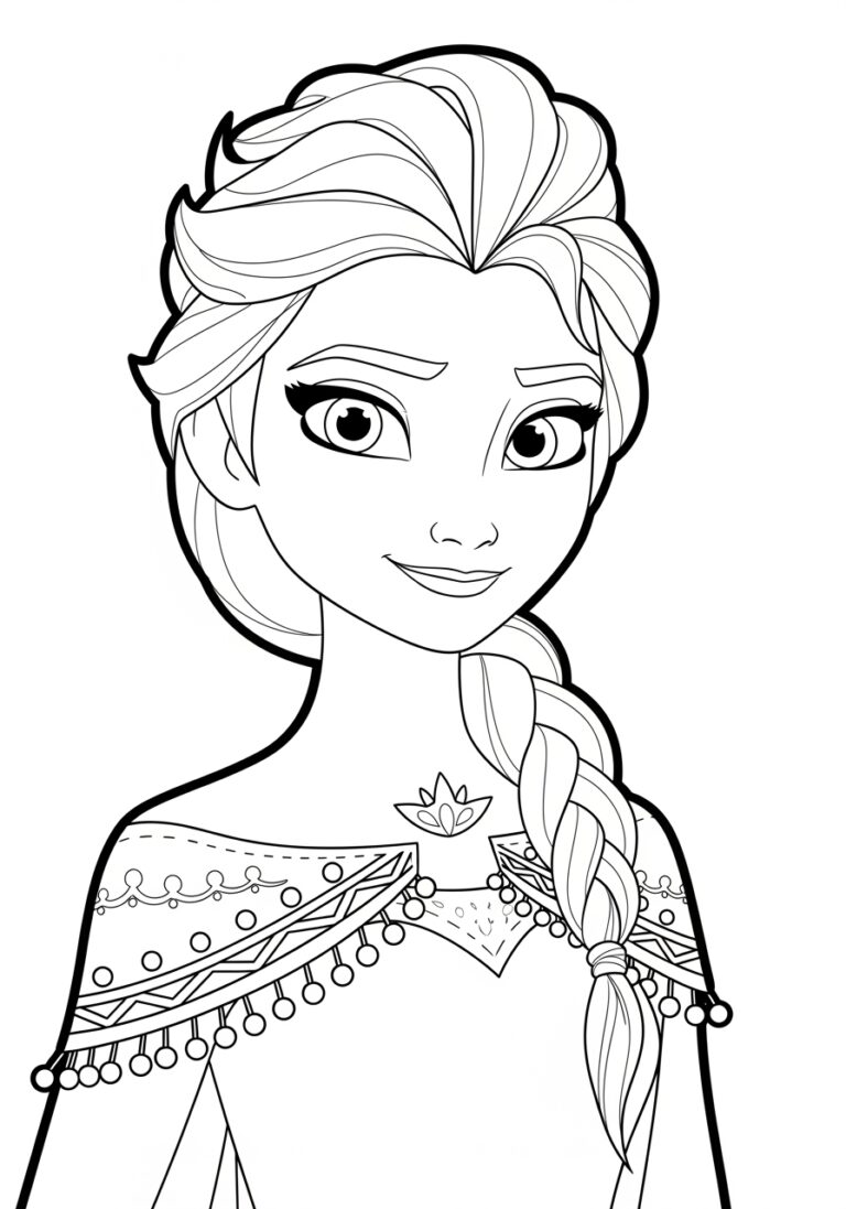Queen Elsa Frozen Coloring Page Queen Elsa Frozen Coloring Page