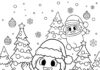 Rainbow Friend Christmas Coloring Page