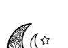 Ramadan Crescent Moon Ornament Coloring Page