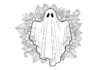 Realistic Classic Bedsheet Ghost Shading Practice Coloring Page