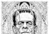 Realistic Frankenstein Portrait Coloring Page