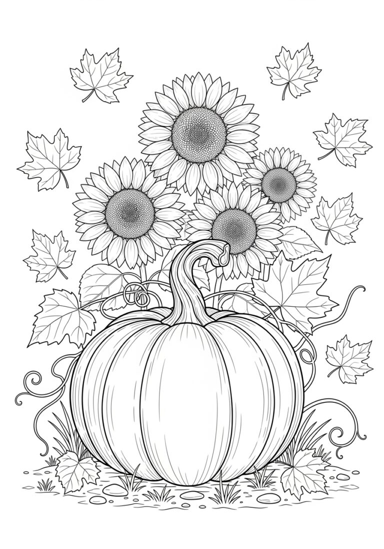 Realistic Pumpkin Coloring Page Realistic Pumpkin Coloring Page