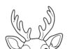 Realistic Rudolph Reindeer Portrait Coloring Page