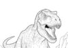Realistic T Rex Coloring Page