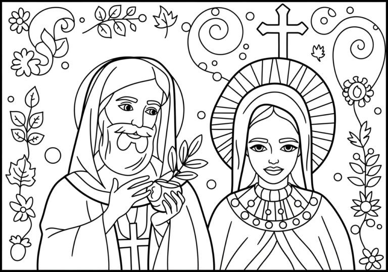 Religious Fall Coloring Page to Print Out and Color Religious Fall Coloring Page to Print Out and Color