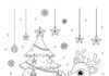 Rudolph Decorating the Christmas Tree Coloring Page