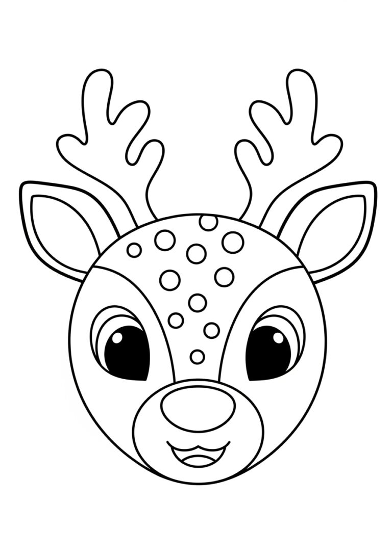 Rudolph Face Coloring Page