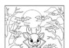 Rudolph in a Halloween Vampire Costume Coloring Page