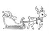 Rudolph Pulling Santa’s Sleigh Coloring Page