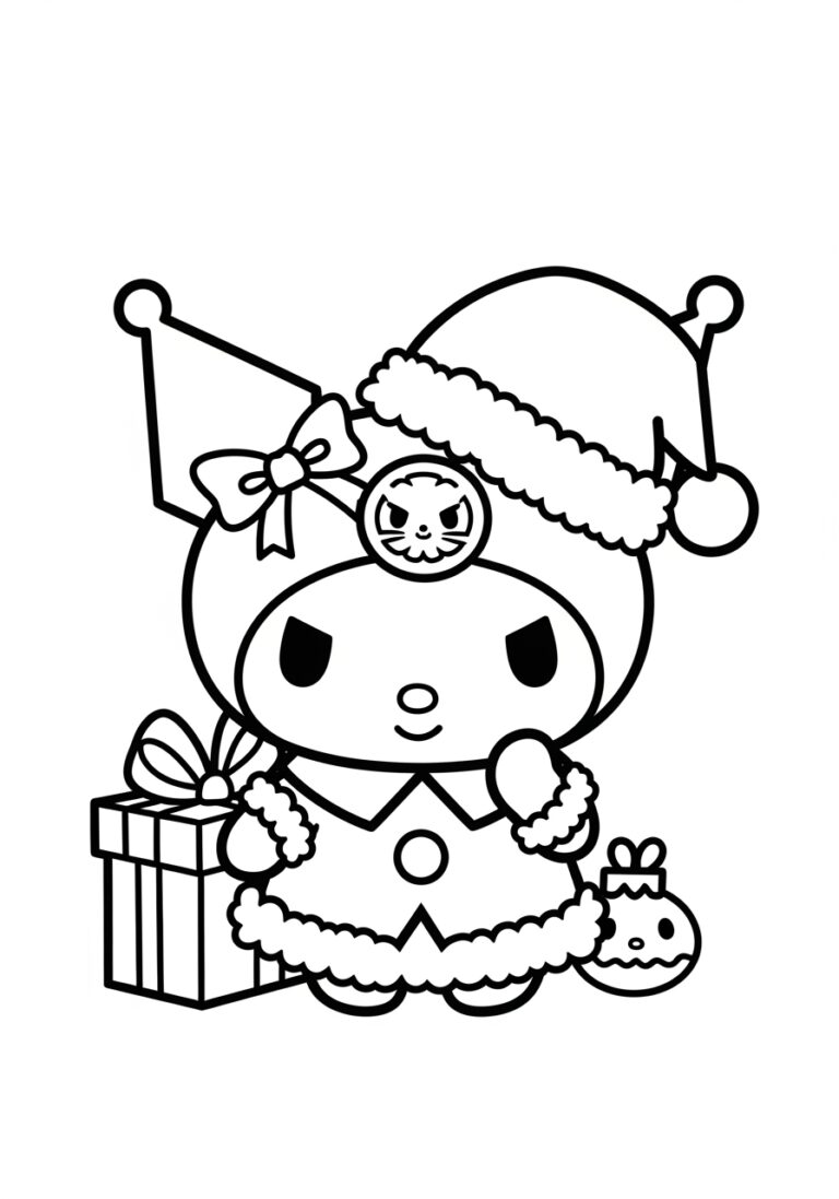 Sanrio Christmas Coloring Page Sanrio Christmas Coloring Page