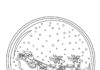 Santa and Reindeer Snow Globe Coloring Page