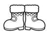 Santa Boot Coloring Page