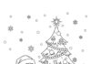 Santa Claus and Christmas Tree Coloring Page