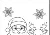 Santa Claus and Rudolph Coloring Page