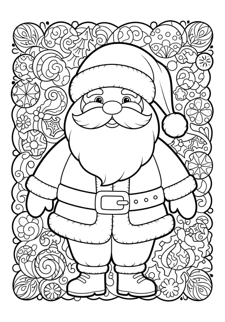 Santa Claus Coloring Page for Adults Santa Claus Coloring Page for Adults