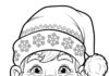 Santa Claus Face Coloring Page