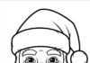 Santa Face Coloring Page