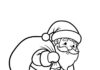 Santa Going Down the Chimney Coloring Page