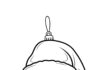 Santa Hat Ornament Coloring Page