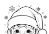 Santa Head Coloring Page