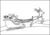 Santa on Sleigh Coloring Page