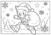 Santa Sonic Coloring Page