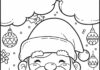 Santa Stop Here Coloring Page