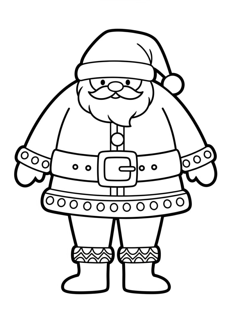 Santa Suit Coloring Page Santa Suit Coloring Page