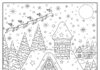 Santa’s House Coloring Page
