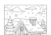 Santa’s Workshop Coloring Page