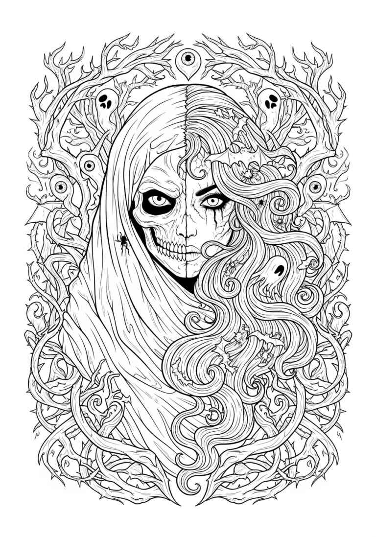 Scary Adult Coloring Page Scary Adult Coloring Page