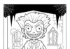 Scary Cartoon Coloring Page to Print and Color