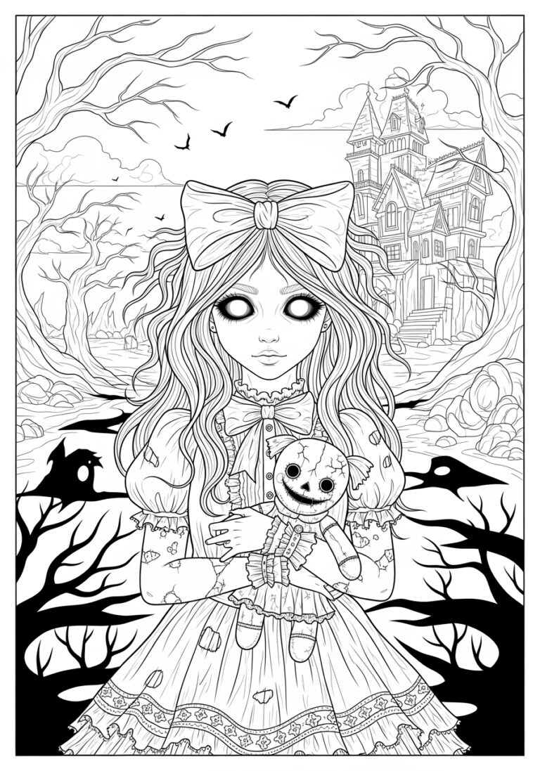 Scary Coloring Game to Print Out and Color Scary Coloring Game to Print Out and Color