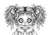 Scary Doll Coloring Page