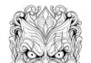 Scary Face Coloring Page