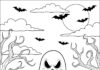 Scary Ghost Coloring Page to Print Out and Color
