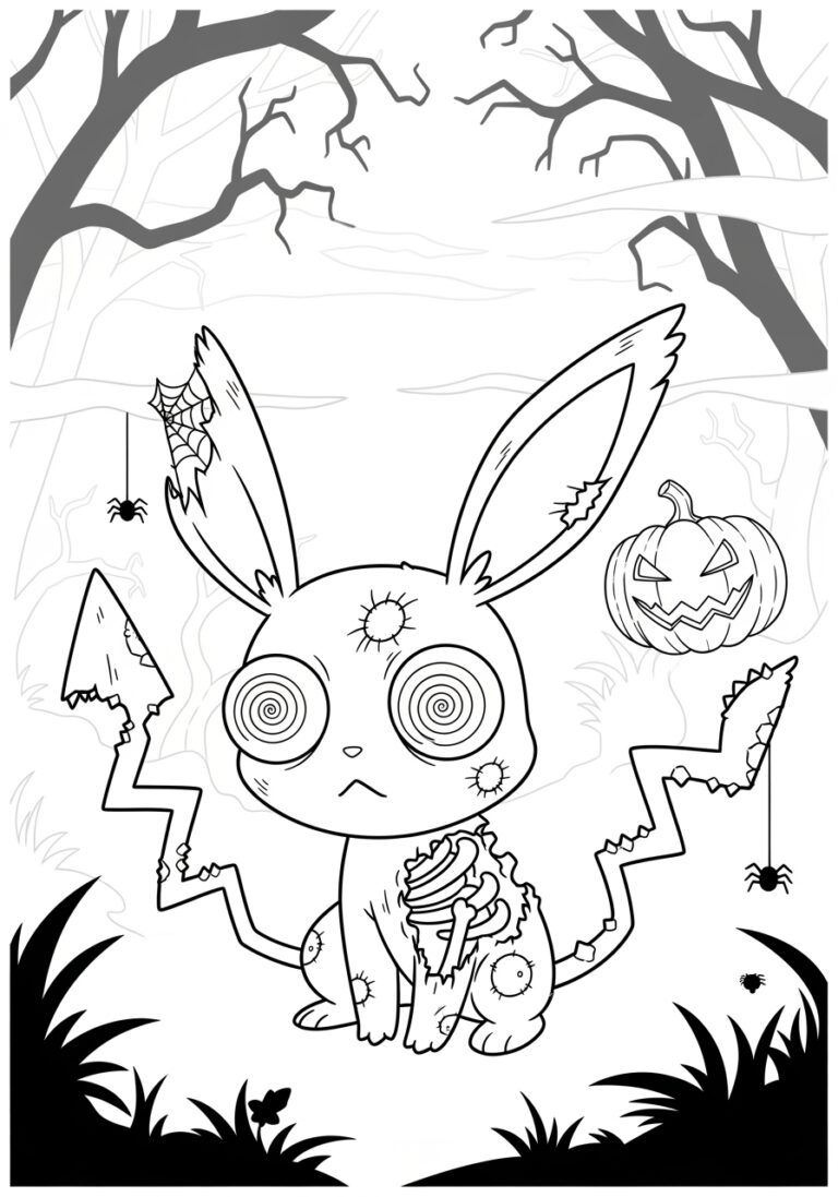 Scary Pokémon Coloring Page