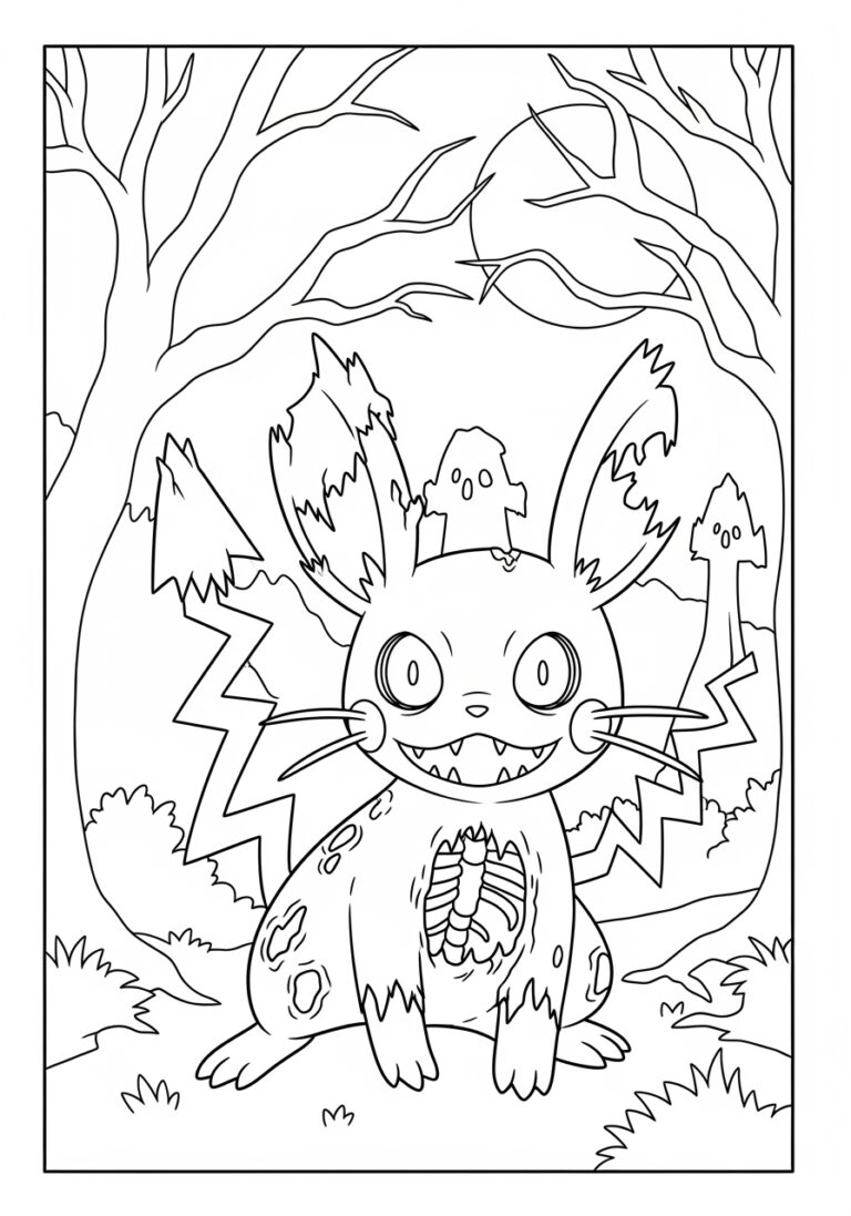 Scary Pokemon Coloring Page to Print Out and Color Scary Pokemon Coloring Page to Print Out and Color