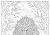 Scary Werewolf Coloring Page