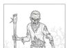 Scary Zombie Coloring Page to Print Out and Color