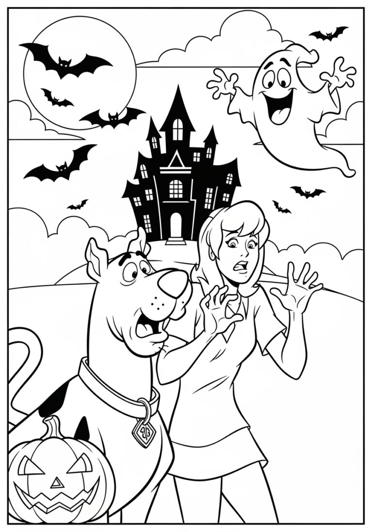 Scooby Doo Halloween Printable Coloring Page