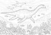 Sea Dinosaur Coloring Page to Print Out and Color