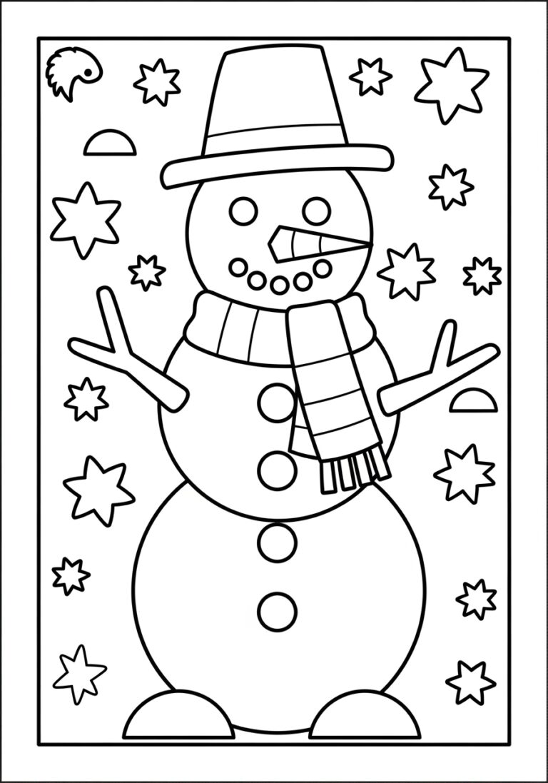 Shape Tracing Snowman Coloring Page for Preschool Shape Tracing Snowman Coloring Page for Preschool