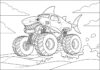 Shark Monster Truck Coloring Page