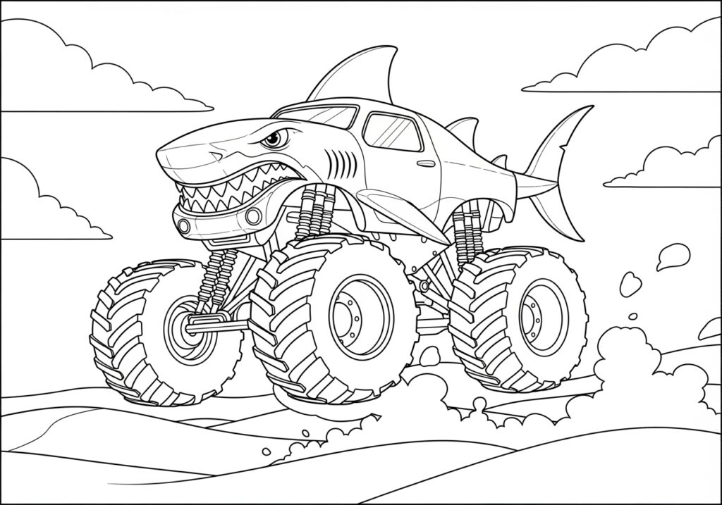 47 Monster Truck Malvorlagen - Kostenlose PDF-Druckvorlagen