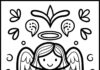 Simple Angel Coloring Page