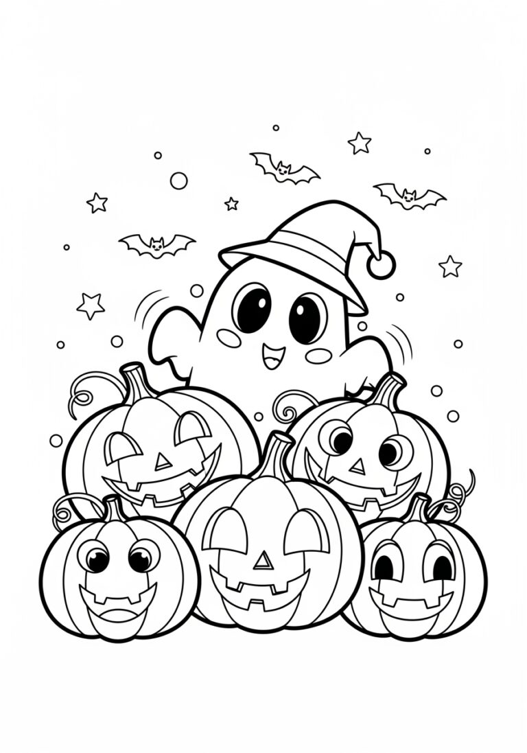 Simple Halloween Coloring Page Simple Halloween Coloring Page