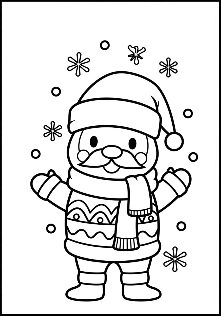 Simple Holiday Coloring Page