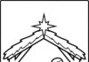 Simple Nativity Coloring Page