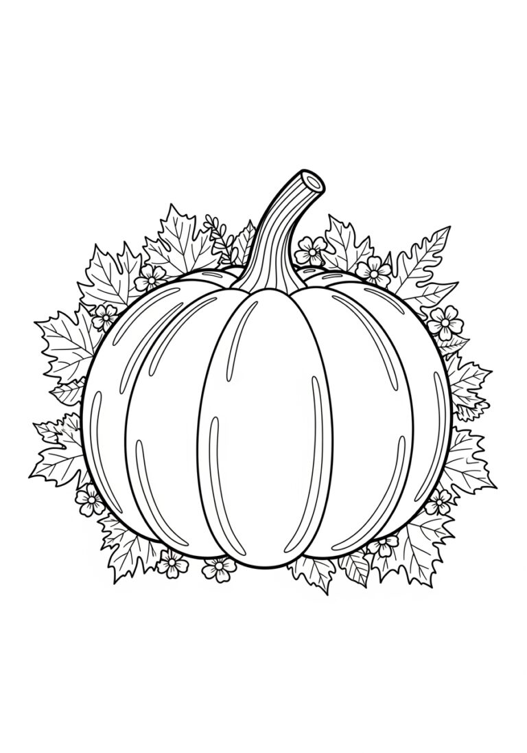 Simple Pumpkin Coloring Page